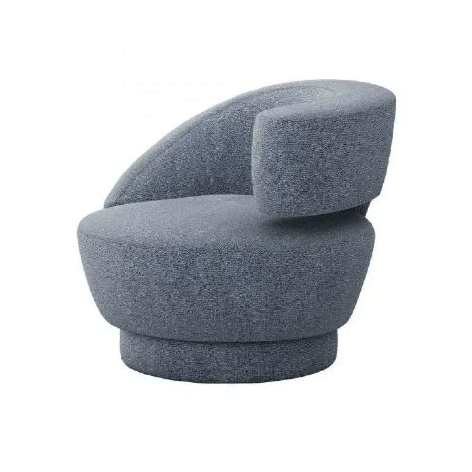 Arabella Right Swivel Chair, Azure