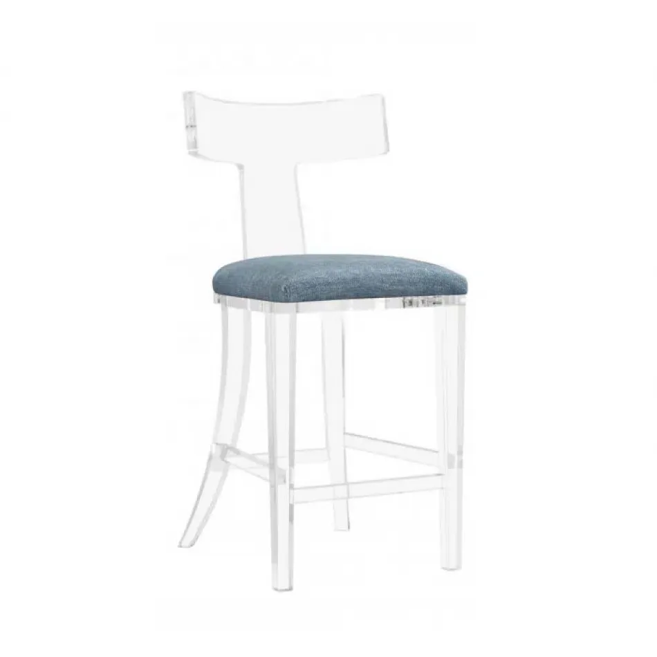 Tristan Acrylic Counter Stool, Surf
