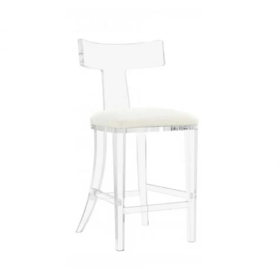 Tristan Acrylic Counter Stool, Shell