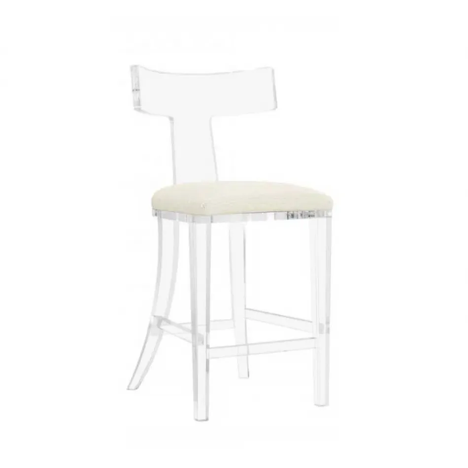 Tristan Acrylic Counter Stool, Dune