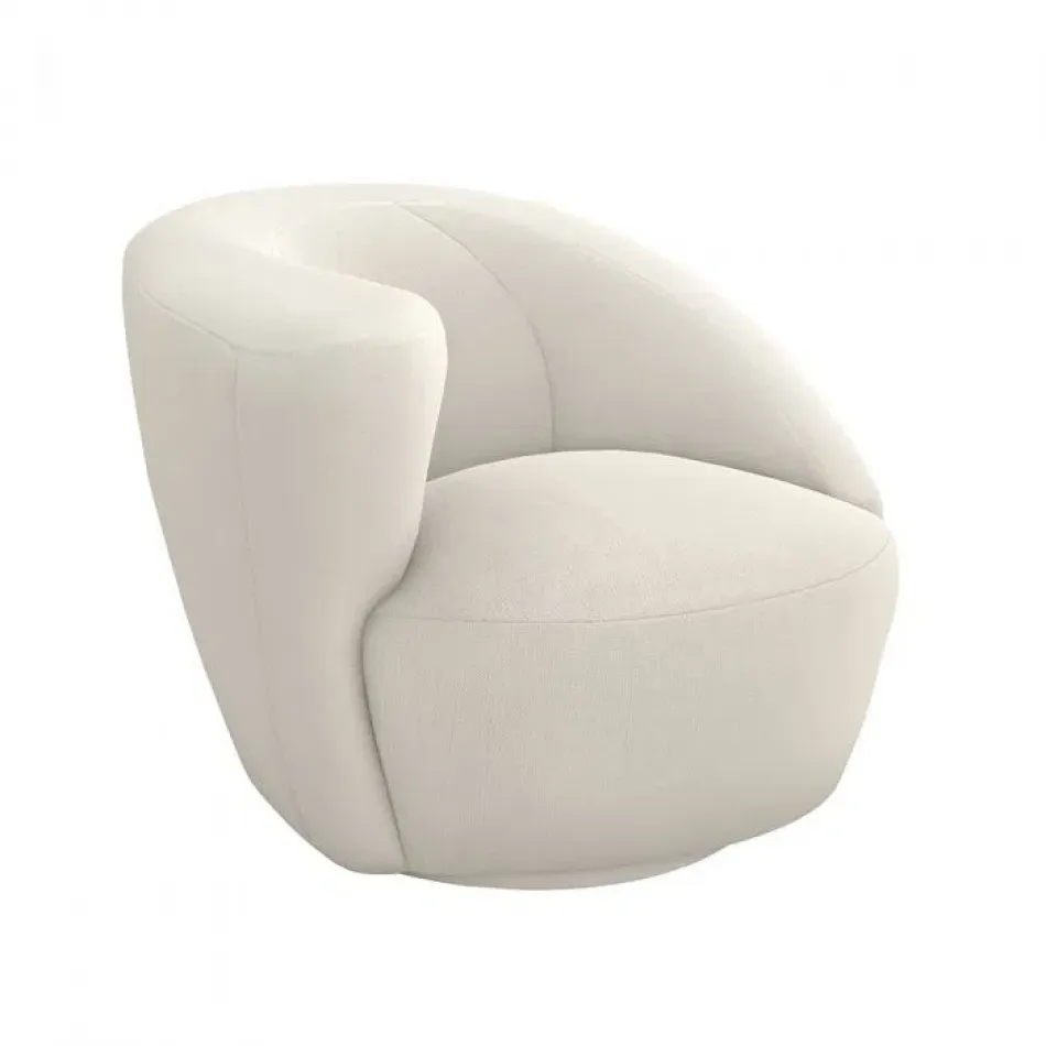 Carlisle Left Swivel Chair, Pearl