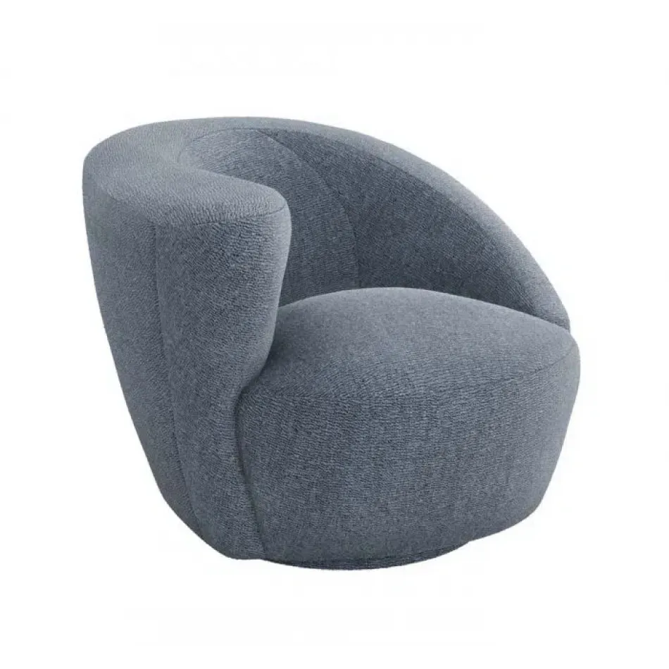 Carlisle Left Swivel Chair, Azure