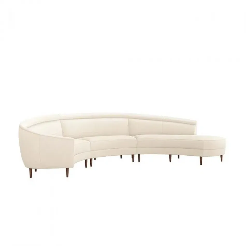 Capri Right Chaise Sectional, Pure