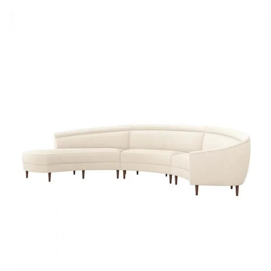 Capri Left Chaise Sectional, Pure