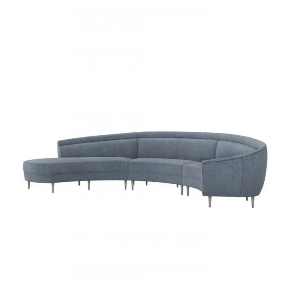 Capri Left Chaise Sectional, Azure
