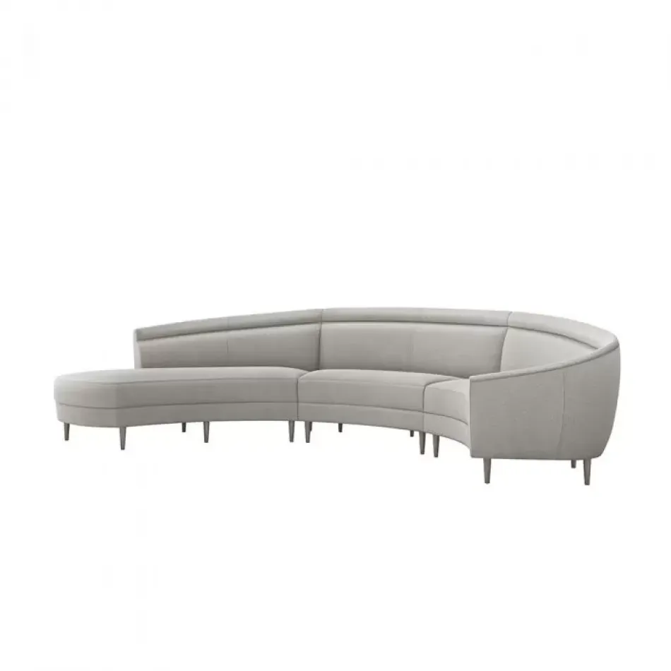 Capri Left Chaise Sectional, Grey