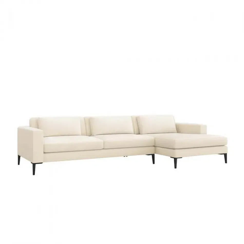 Izzy Right Chaise Sectional, Pure