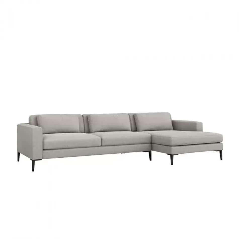 Izzy Right Chaise Sectional, Grey