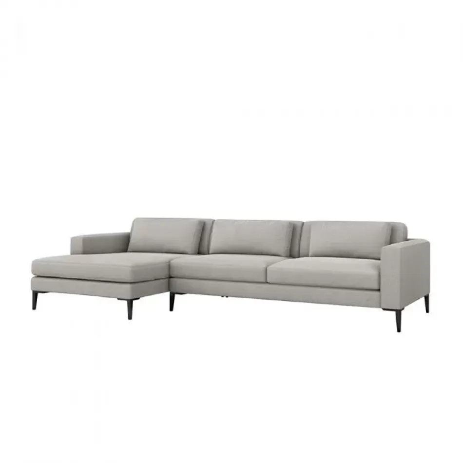 Izzy Left Chaise Sectional, Grey