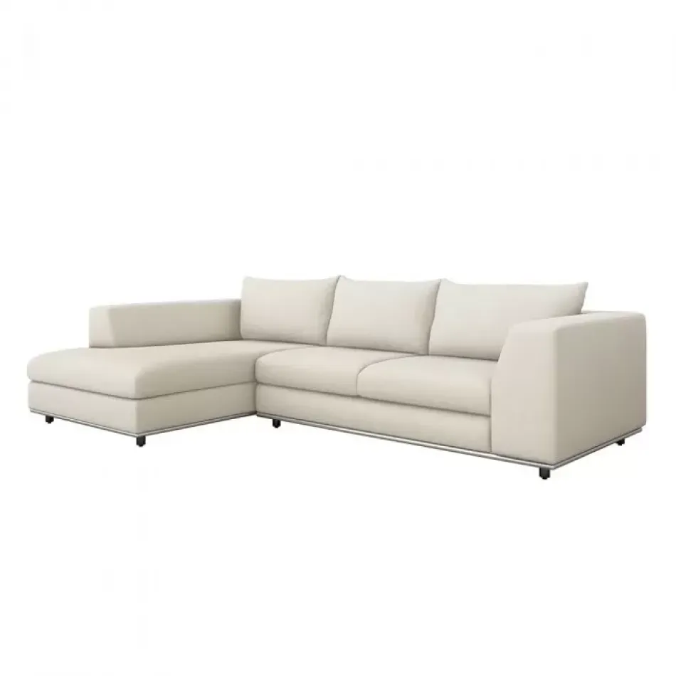 Comodo Left Chaise Sectional, Pearl
