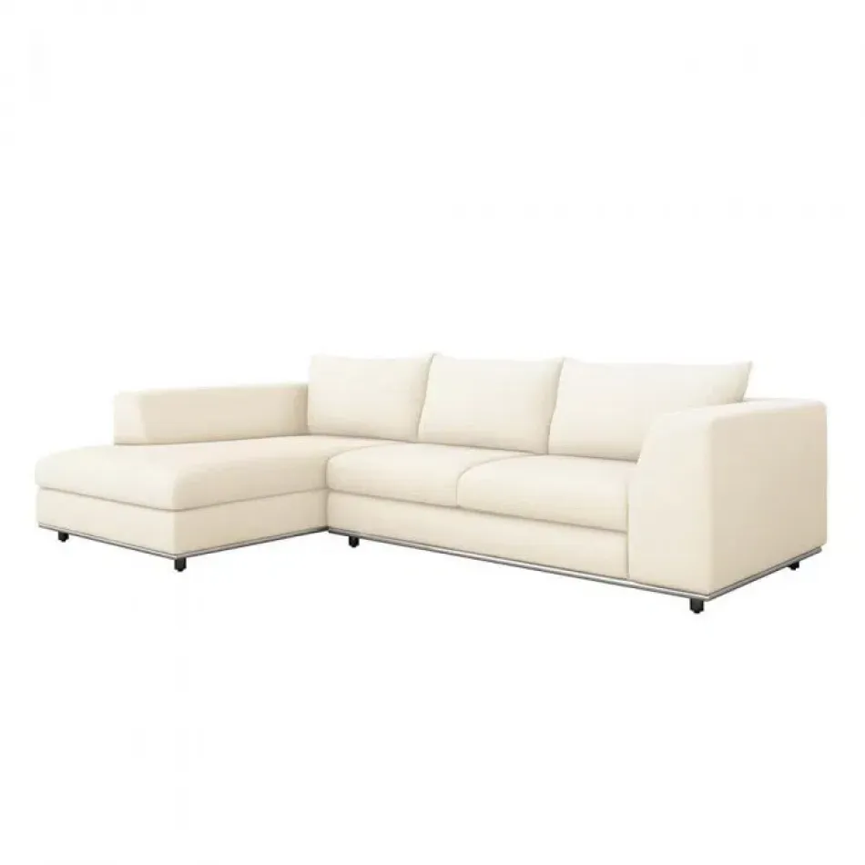 Comodo Left Chaise Sectional, Pure