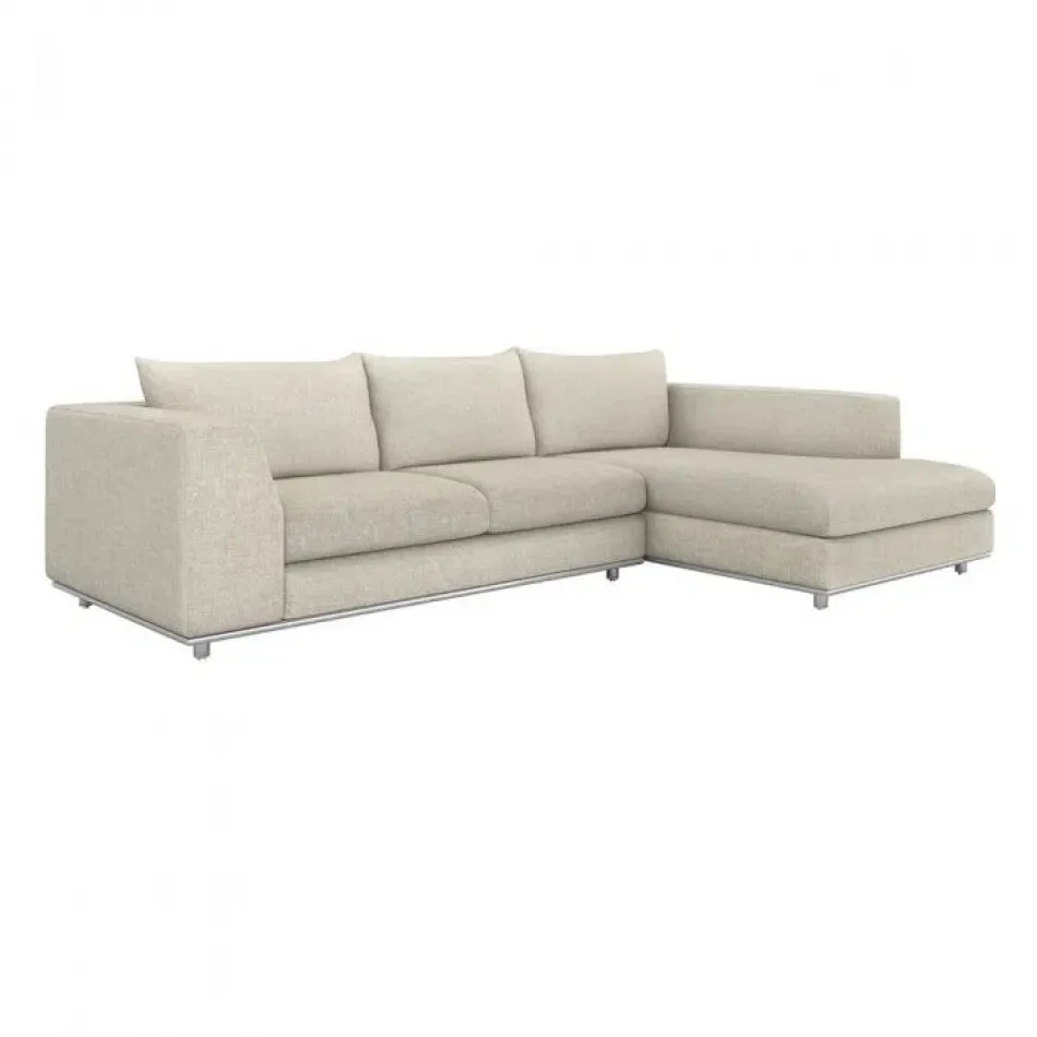 Comodo Right Chaise Sectional, Wheat