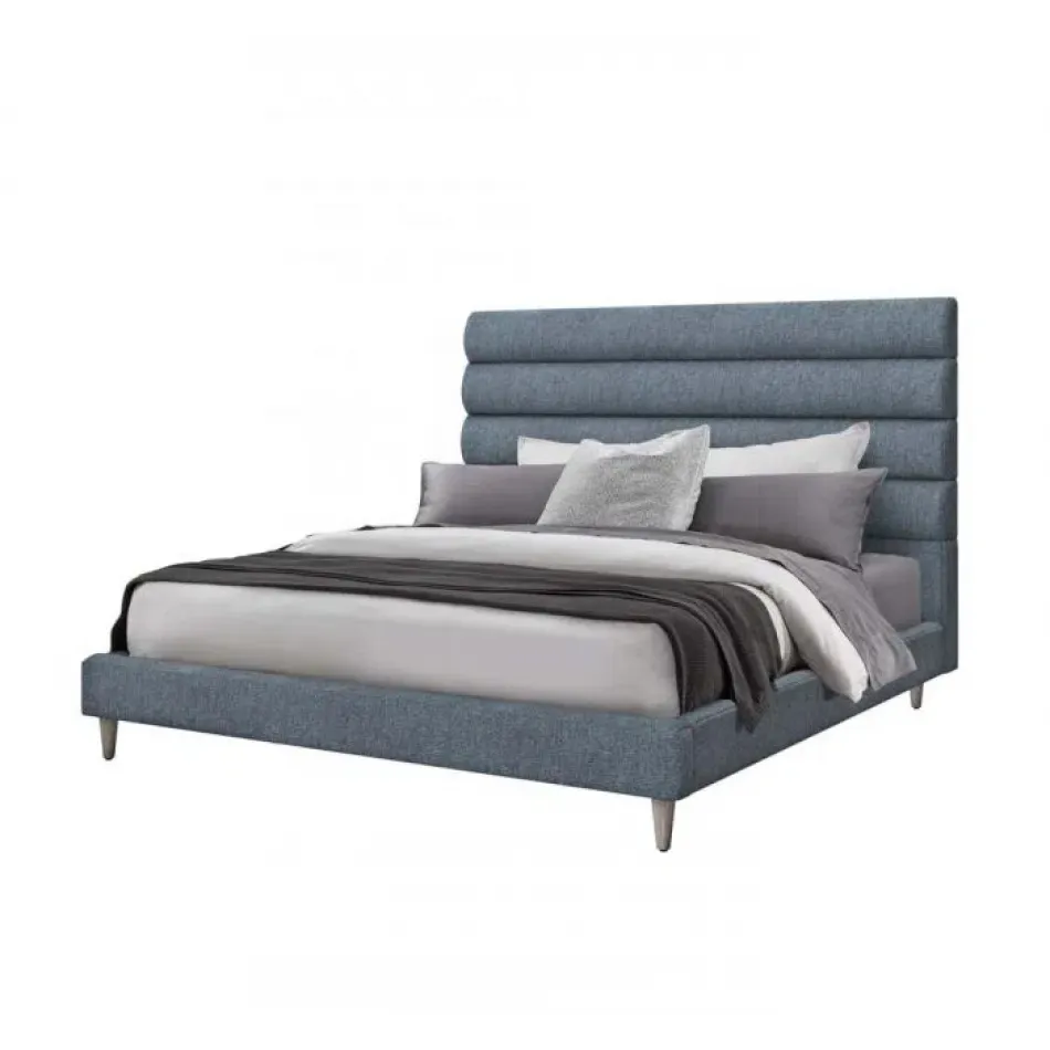 Channel California King Bed, Azure