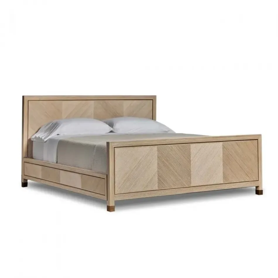 Jensen King Bed - White Wash