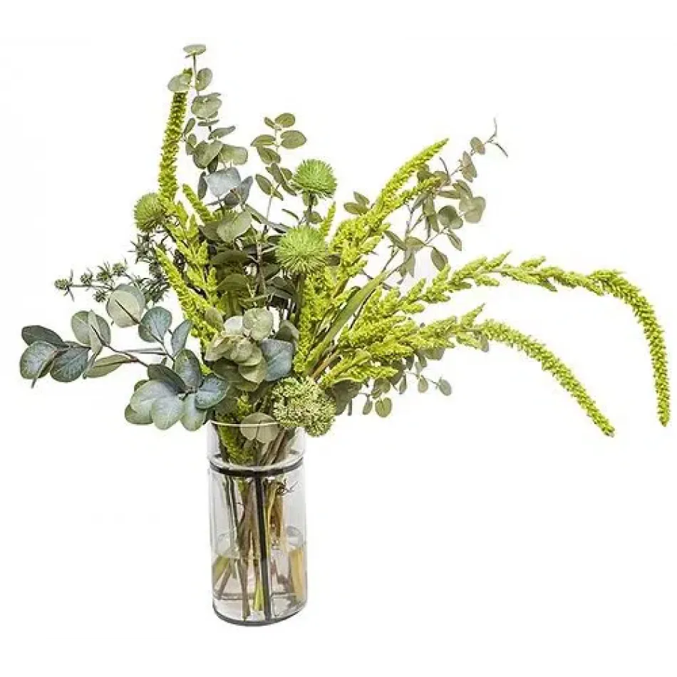 Iron/Glass With Mix Green Foliage