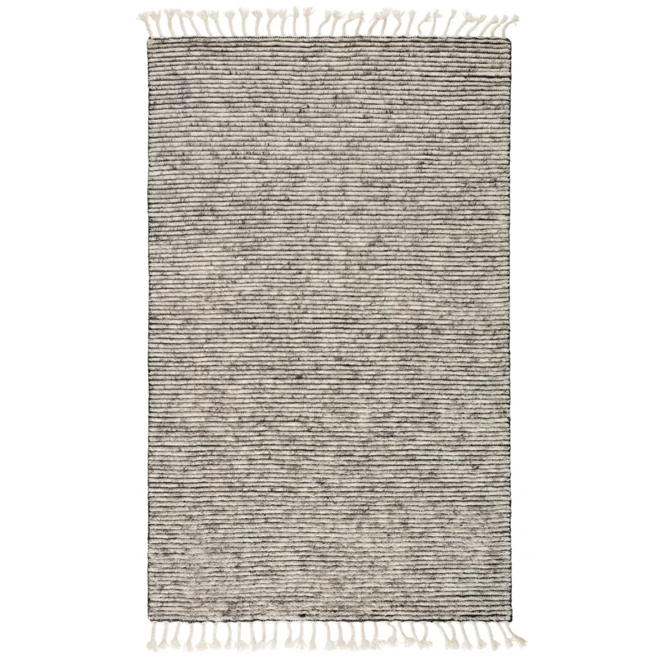 ALP02 Alpine White/Gray Undyed Wool 8' x 11' Rug