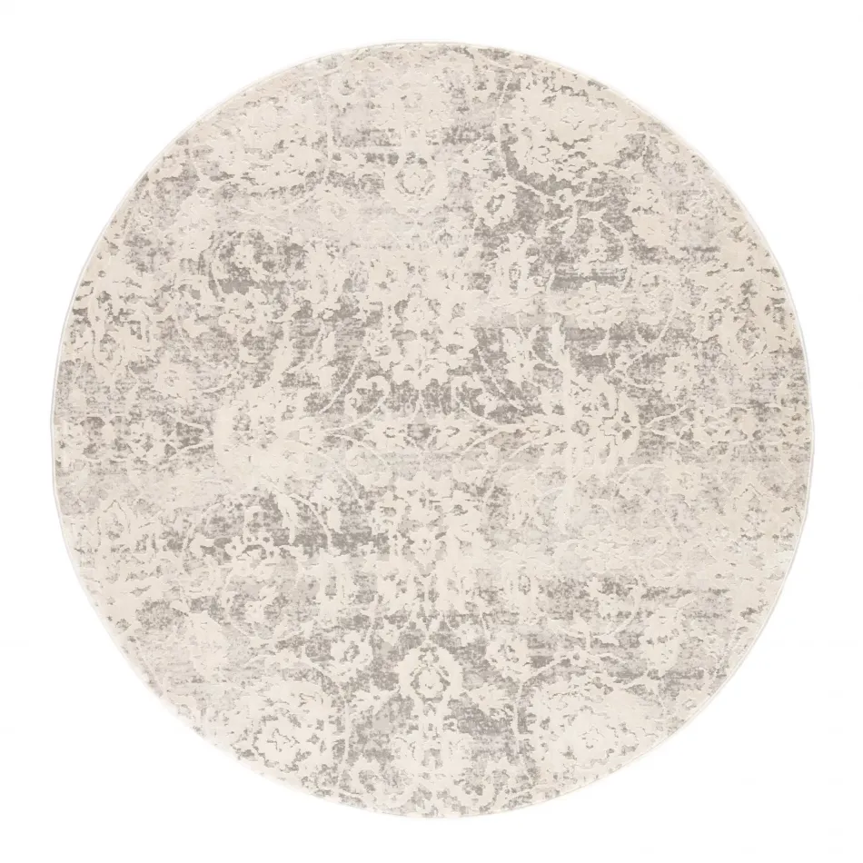 CIQ10 Cirque Alonsa Gray/White  6' Round Rug