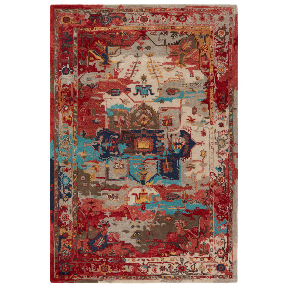 CIT09 Citrine Lilith Red/Aqua Rugs