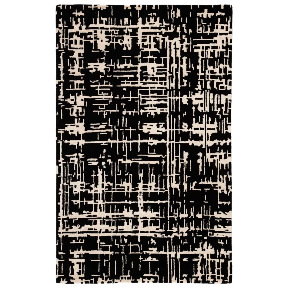 CLN16 Clayton Pals Black/Cream Rugs