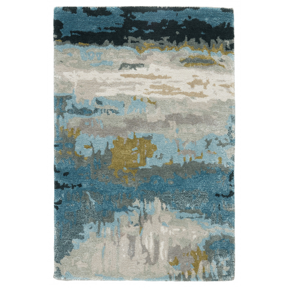 GES41 Genesis Benna Black/Green  12' x 15' Rug