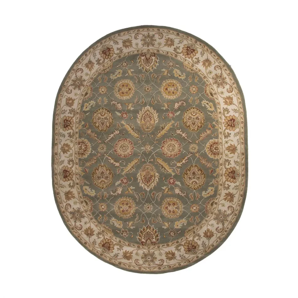 MY06 Mythos Callisto Sea Spray/Peyote  8 x 10 Oval Rug