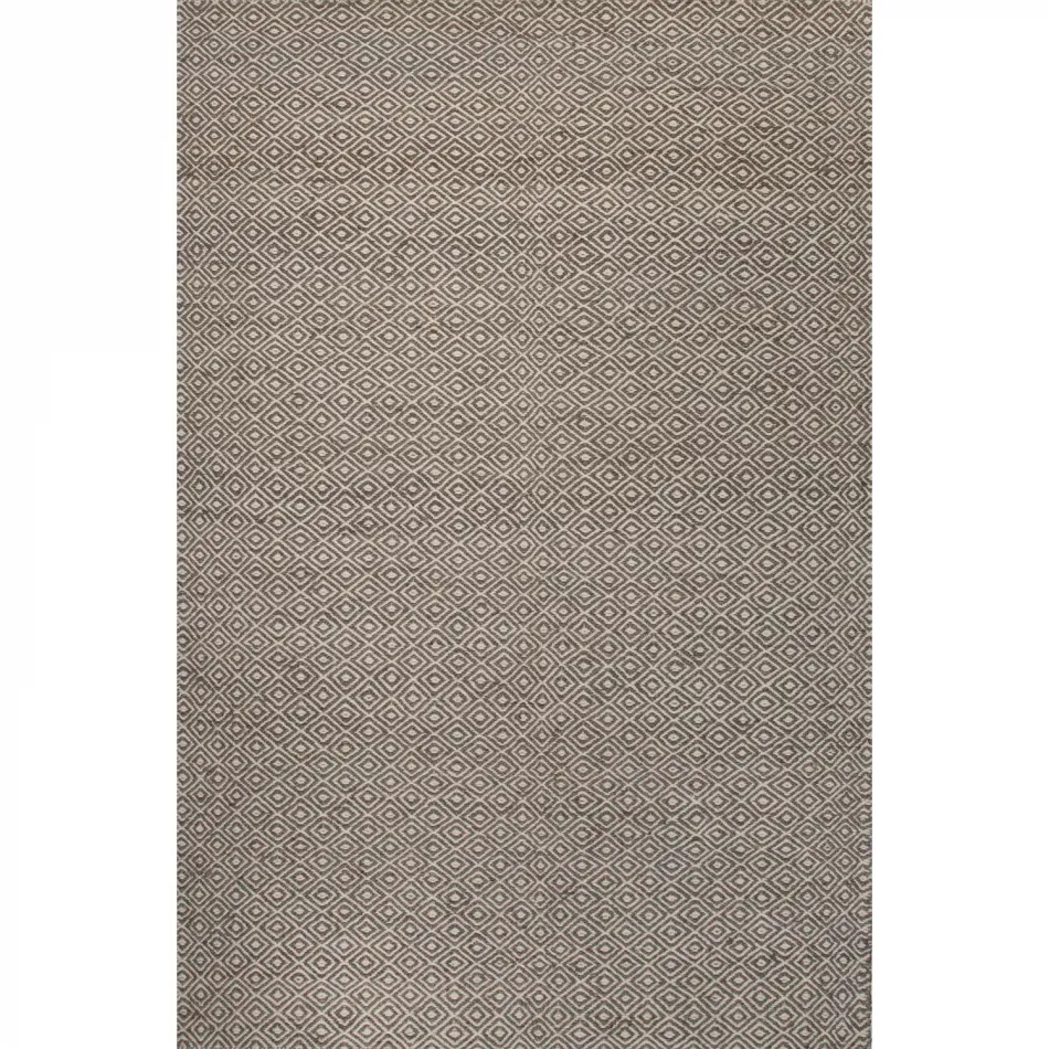 AMB02 Hand Woven Ambary Wales Tan/White  5' x 8' Rug