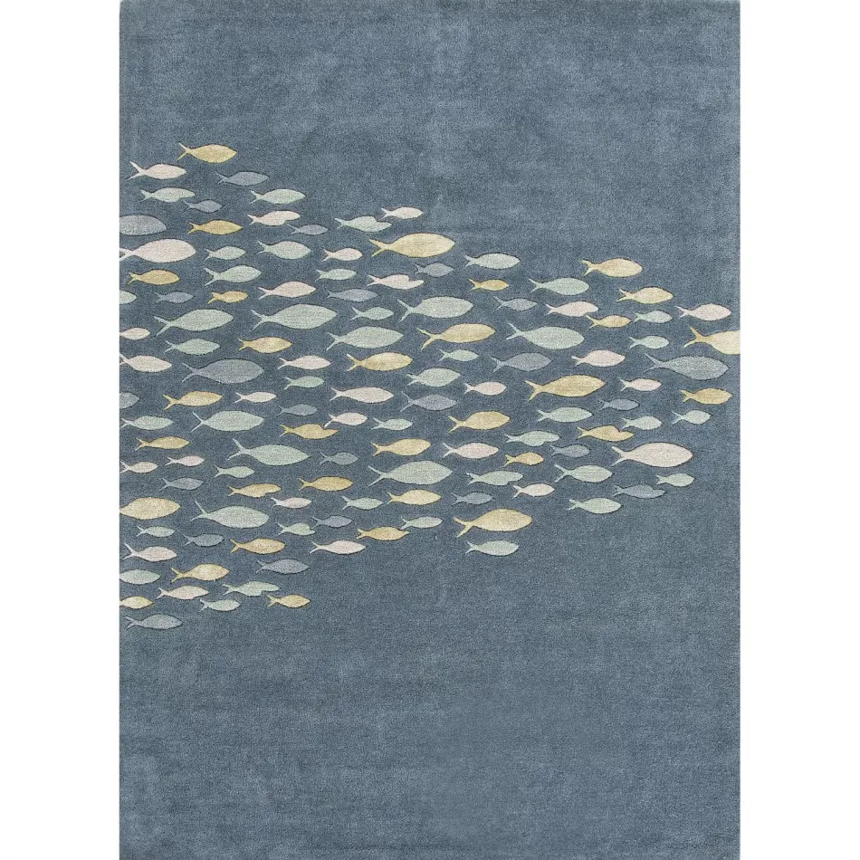 COR01 Coastal Resort Schooled Blue/Gray Rugs