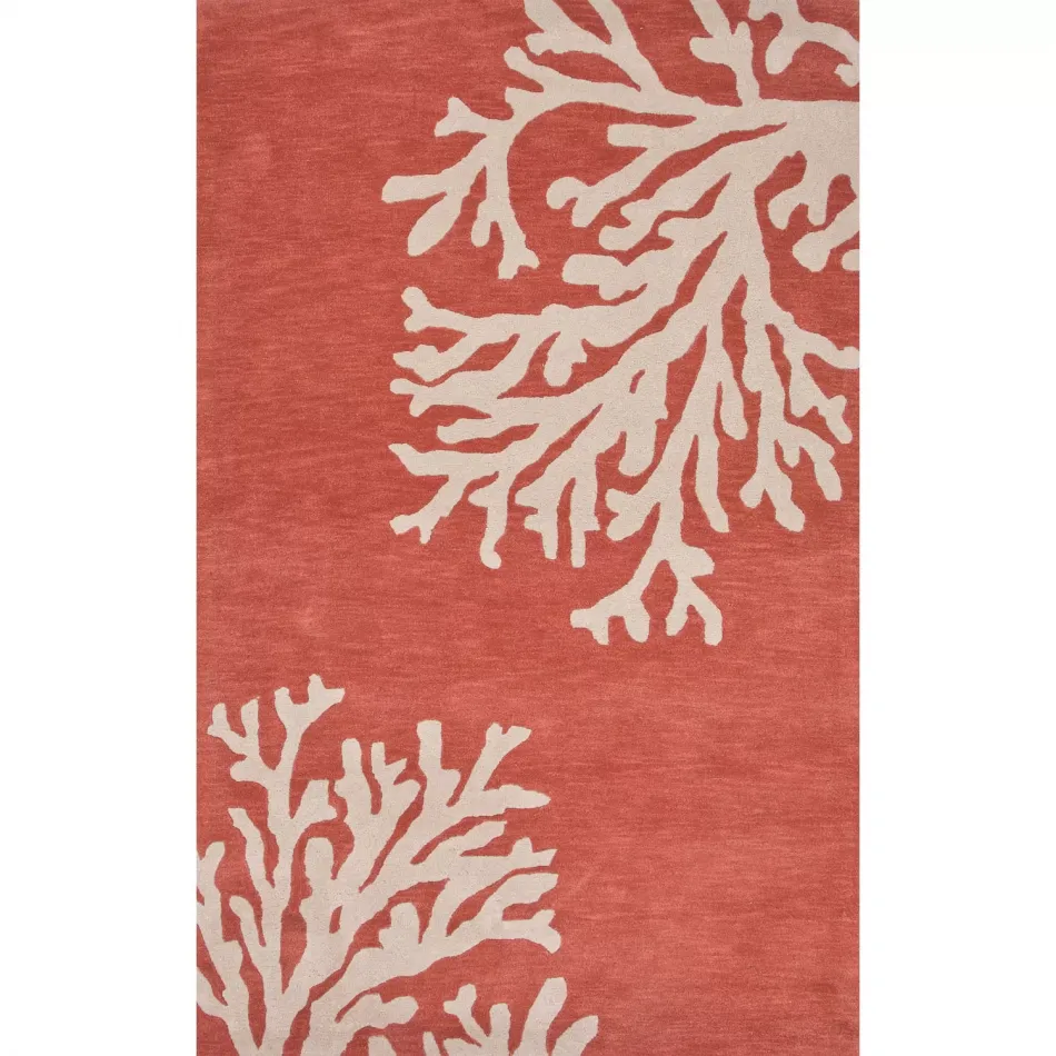 COS02 Coastal Seaside Bough Coral/Tan Rugs