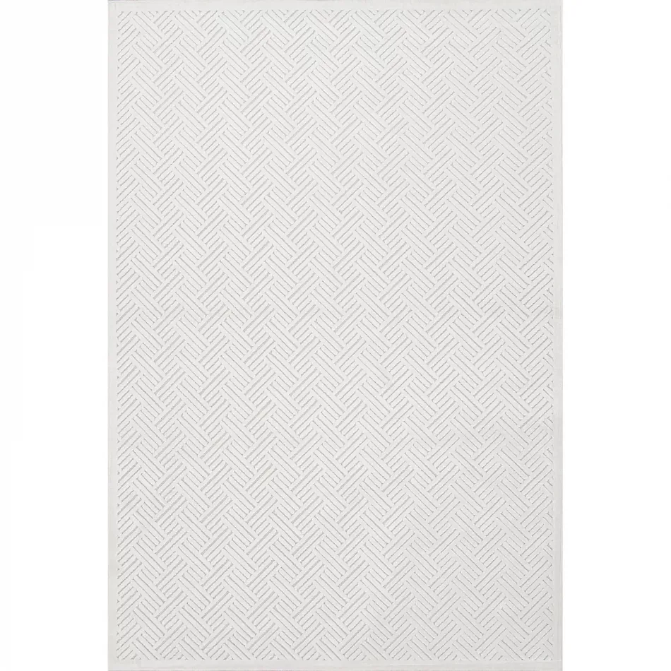 FB44 Fables Thatch Bright White/White Sand  2' x 3' Rug