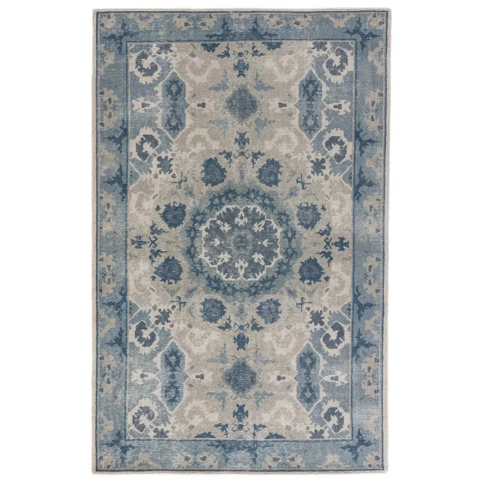 KAI07 Kai Modify Blue/Light Gray  9' x 13' Rug