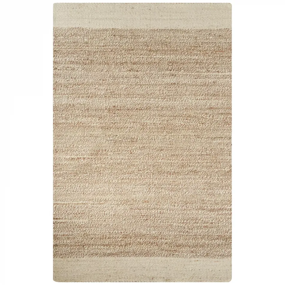 NAT12 Hand Woven Tobago Mallow Seedpearl/Timber Wolf  8' x 10' Rug