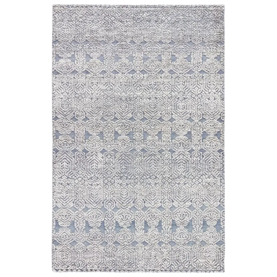 REI01 Reign Abelle Gray/White Undyed Wool 5' x 8' Rug