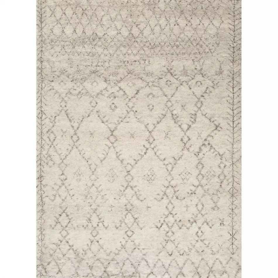 ZUI01 Zuri Zola Ivory/Brown Undyed Wool 9' x 12' Rug