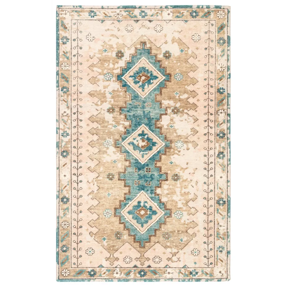 KAI09 Kai Pathos Pink/Blue  5' x 8' Rug