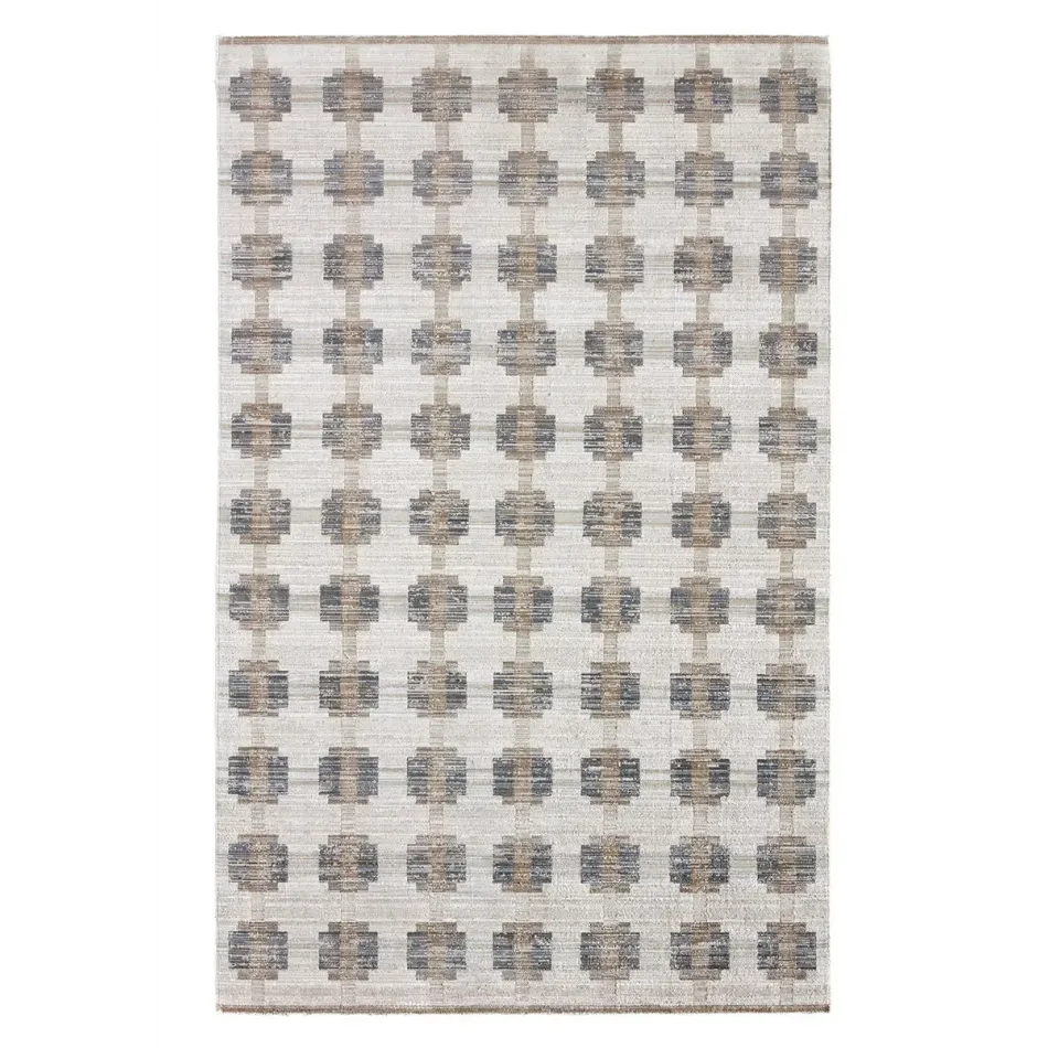 MUM02 Muted Mosaic Blue Gray Rug