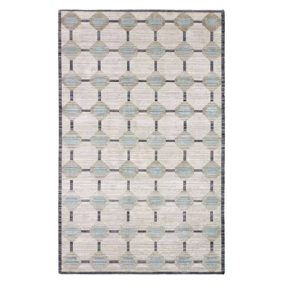 MUM03 Muted Mosaic Blue Gray Rug
