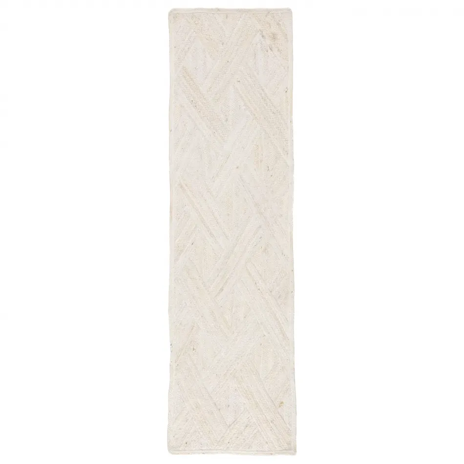 NAT35 Hand Woven Tobago Vero Ivory  4' x 12' Runner