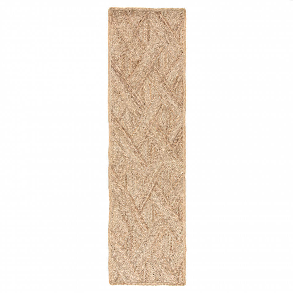 NAT36 Hand Woven Tobago Vero Beige  3' x 12' Runner