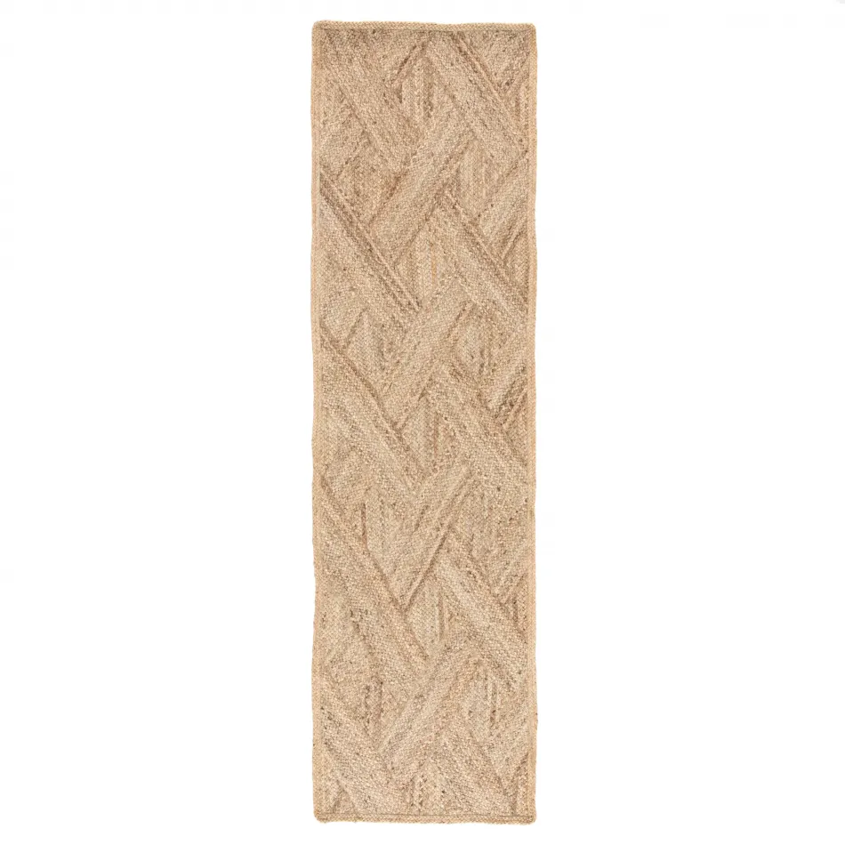 NAT36 Hand Woven Tobago Vero Beige  2'6" x 9' Runner