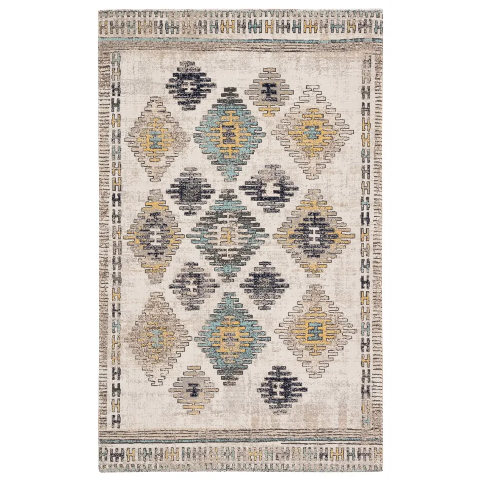 POL17 Polaris Dez Blue/Yellow Rugs