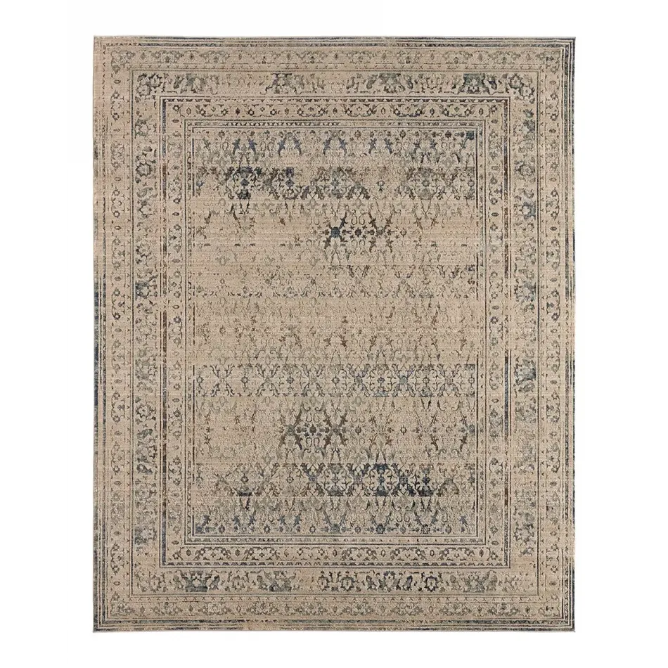 PSE06 Patterned Silence Blue Gray Rug