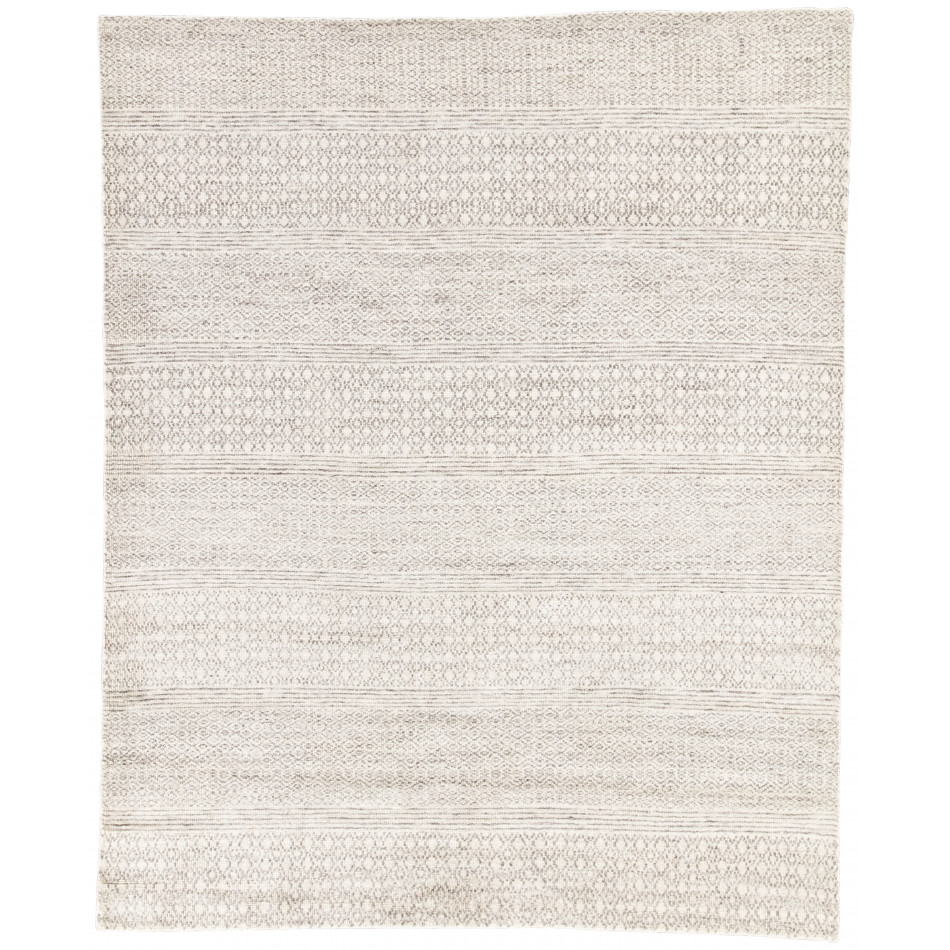 RIZ02 Rize Neema Ivory/Dark Gray Undyed Wool Rugs