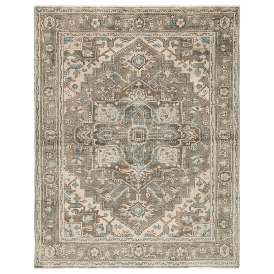 SLN07 Salinas Flynn Gray/Blue  6' x 9' Rug