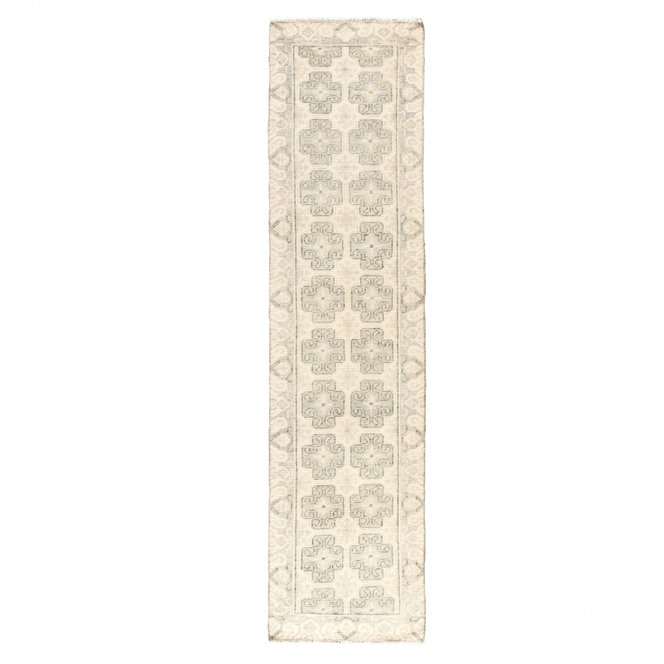 SLN08 Salinas Stage Ivory/Green  3' x 10' Runner