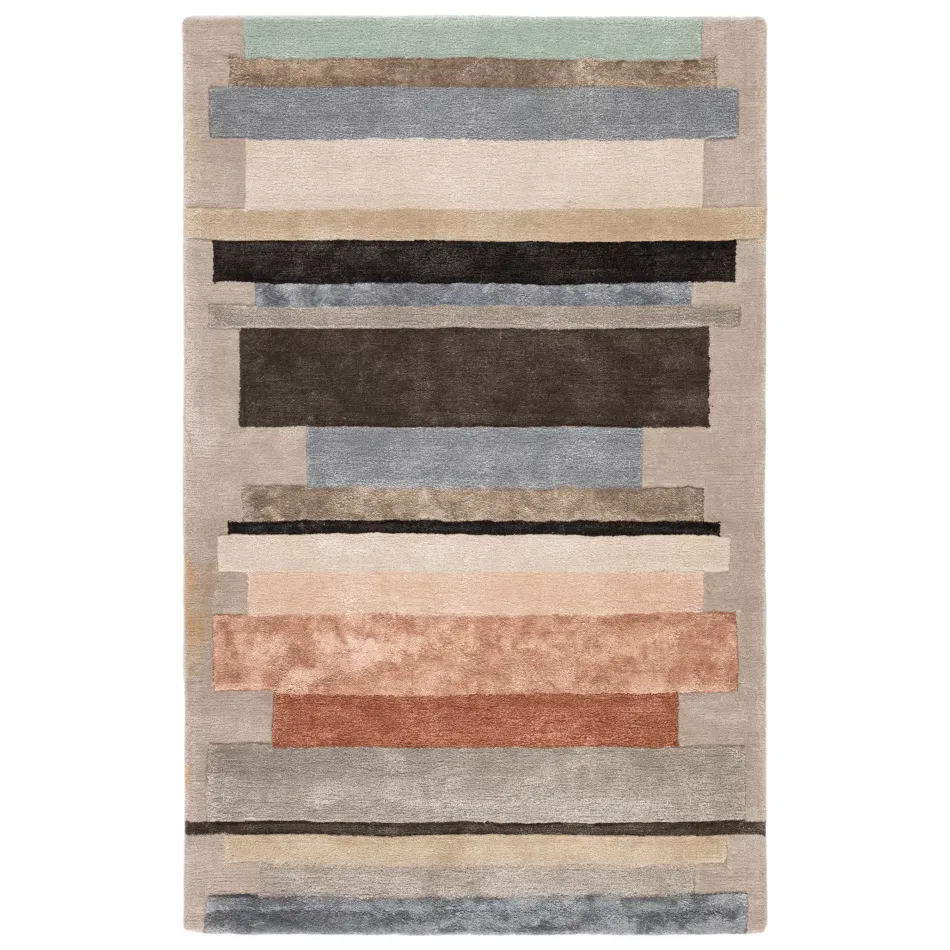 SYN03 Syntax Parallel Gray/Pink  9' x 13' Rug