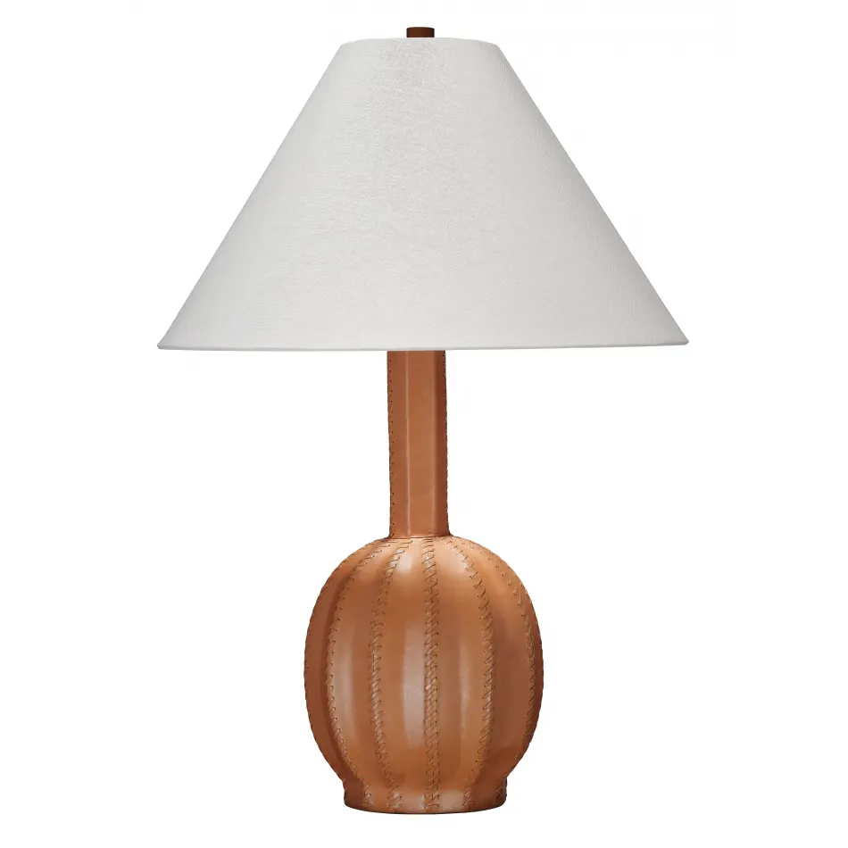 Cole Leather Table Lamp, Tan