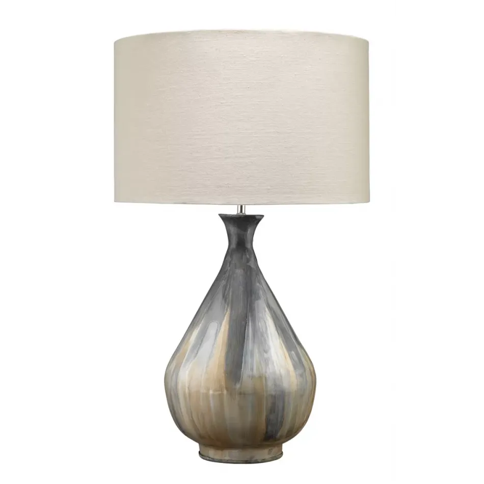 Daybreak Iron Table Lamp, Grey Enameled