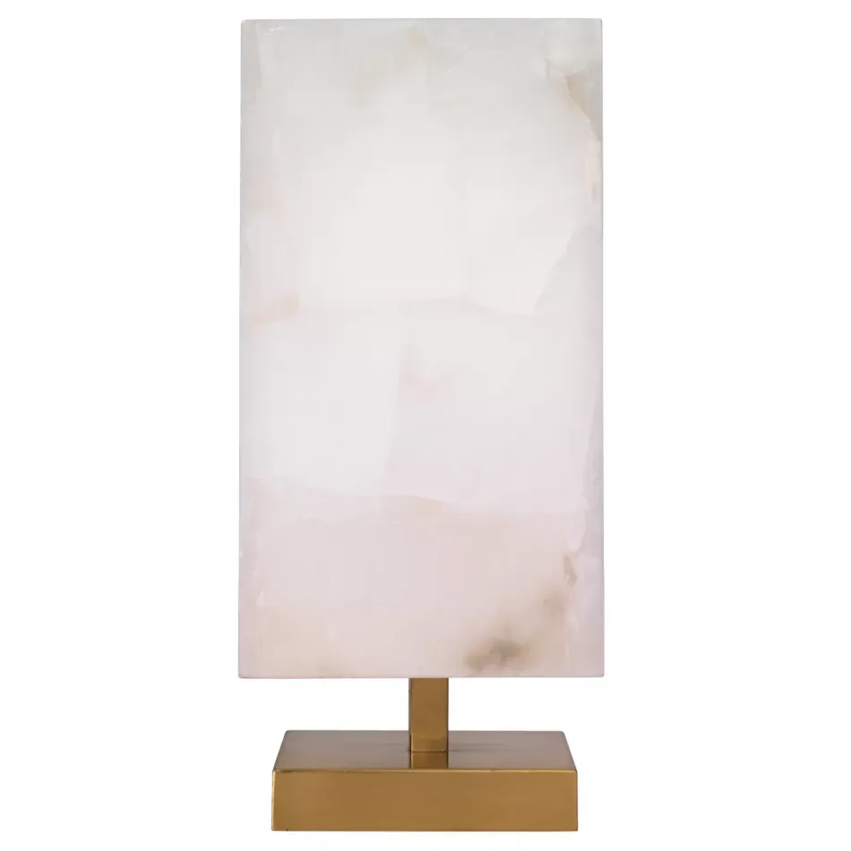 Ghost Axis Alabaster Table Lamp, Brass