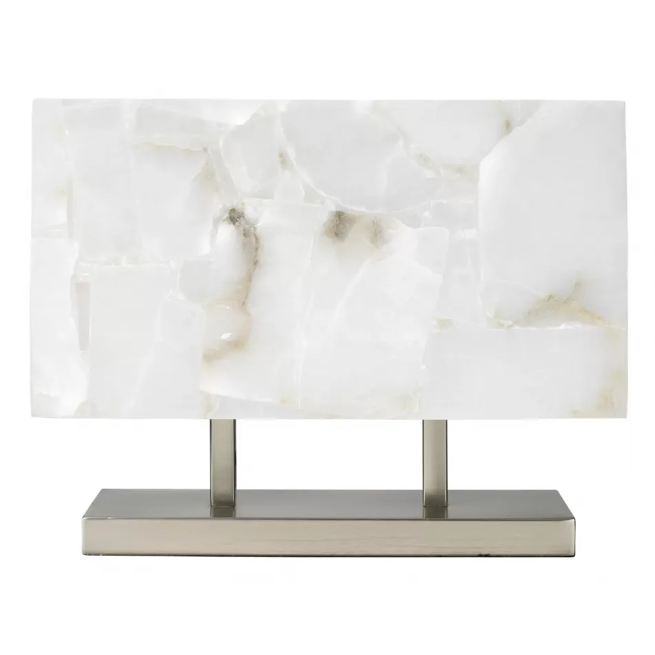 Ghost Horizon Alabaster Table Lamp, Silver