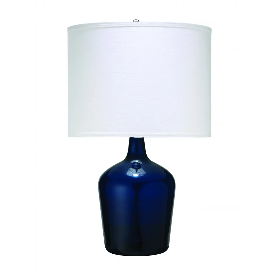 Plum Jar Glass Table Lamp, Blue